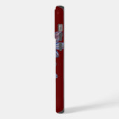 Croquis de fleurs bleues sur le boîtier téléphoniq (Côté gauche)