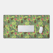 Croquis de fruits tropicaux sur Motif vert (Clavier et souris)