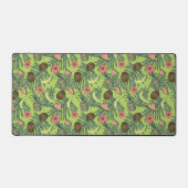 Croquis de fruits tropicaux sur Motif vert (Recto)