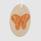 Croquis de papillon, orange corail (devant)