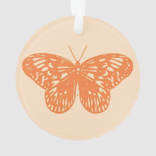 Croquis de papillon, orange corail (dos)