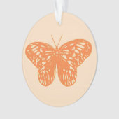 Croquis de papillon, orange corail (devant)