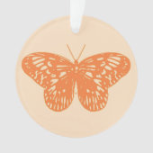 Croquis de papillon, orange corail (devant)