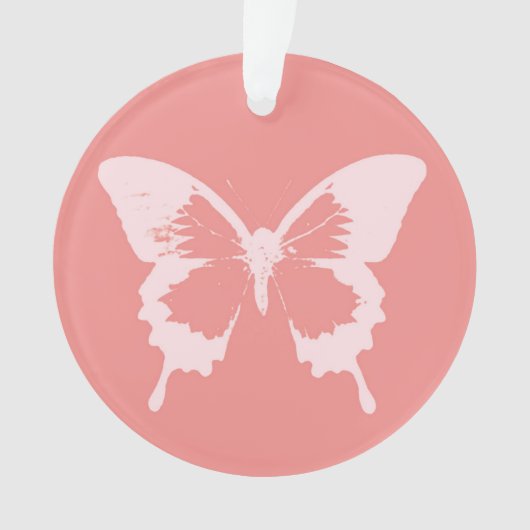 Croquis de papillon, rose corail (devant)