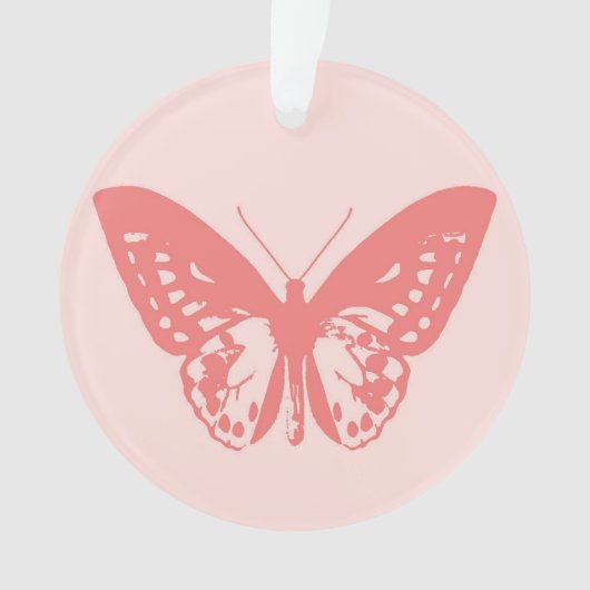 Croquis de papillon, rose corail (devant)