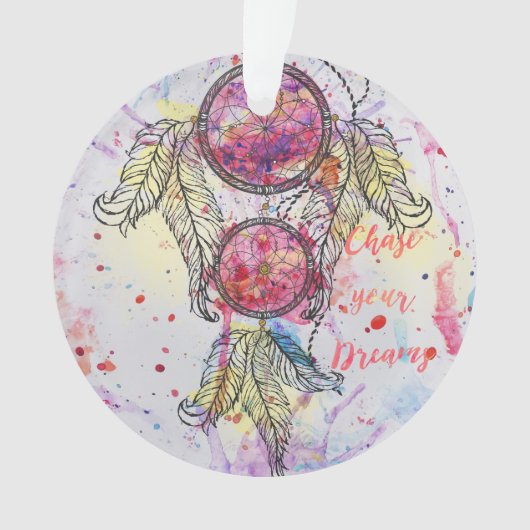 Croquis en aquarelle Dreamcatcher "Chase your Drea (devant)
