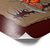 Croquis en papier gris : Hugues, Rouge, Impression (Coin)