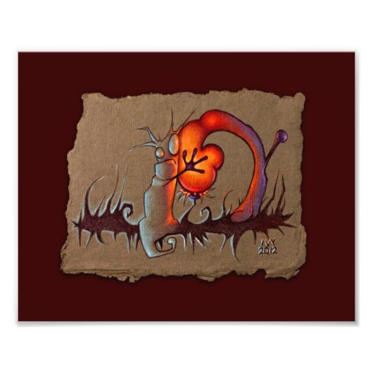 Croquis en papier gris : Hugues, Rouge, Impression (Devant)