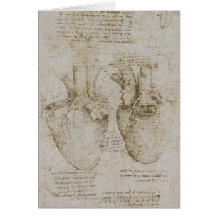 Croquis humains d'anatomie du coeur de da Vinci