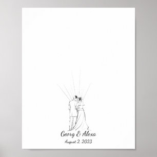 Croquis Livre d'or pour les couples Mariages