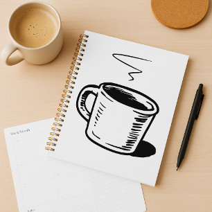 Croquis minimaliste pour la pâte à café tirée à la