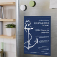 Croquis nautique Ancre Mariage Marine Invitation