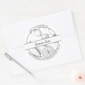 Croquis noir et blanc étiquette de confiture de ci (Enveloppe)