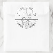 Croquis noir et blanc étiquette de confiture de ci (Sac)