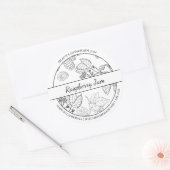 Croquis noir et blanc étiquette de confiture framb (Enveloppe)