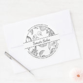 Croquis noir et blanc étiquette de salsa tomate (Enveloppe)