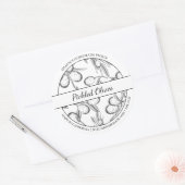 Croquis noir et blanc étiquette Olive pilé (Enveloppe)