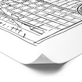 Croquis noir et blanc Poster de la boutique New Yo (Coin)