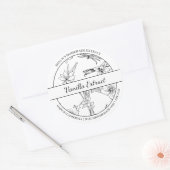 Croquis noir et blanc Vanilla Extrait étiquette (Enveloppe)