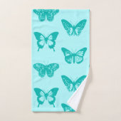 Croquis papillon, aqua et turquoise (Serviette à main)