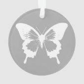 Croquis papillon, gris argenté et blanc (dos)