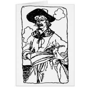 Croquis vintage d'un capitaine par Howard Pyle