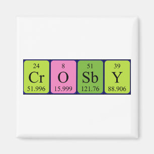 Crosby periodieke lijstnaam magnet magneet