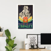 Crosley Radio Vintage Advertising Poster by (Bureau à domicile)