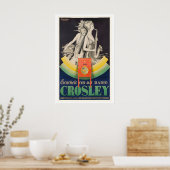 Crosley Radio Vintage Advertising Poster by (Cuisine)
