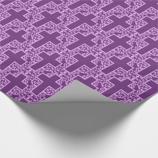 Cross-7-Paars Cadeaupapier (Hoek)