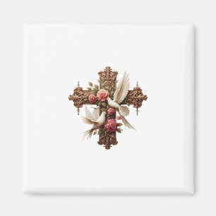 Cross and Doves PNG Clipart - Religious Christian Magneet