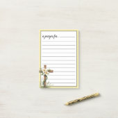 Cross and Lilies War Room Prayer Post-it® Notes (Op bureau)