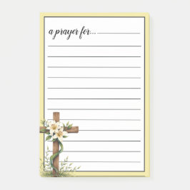 Cross and Lilies War Room Prayer Post-it® Notes