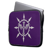 "Cross and Wings Emblem" Electronics Bag Laptop Sleeve (Voorkant Links)