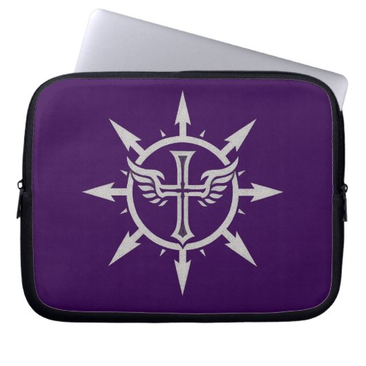 "Cross and Wings Emblem" Electronics Bag Laptop Sleeve (Voorkant)