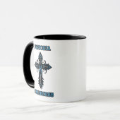 Cross/Awareness...Dystonia Mug à café à deux tons (Devant gauche)