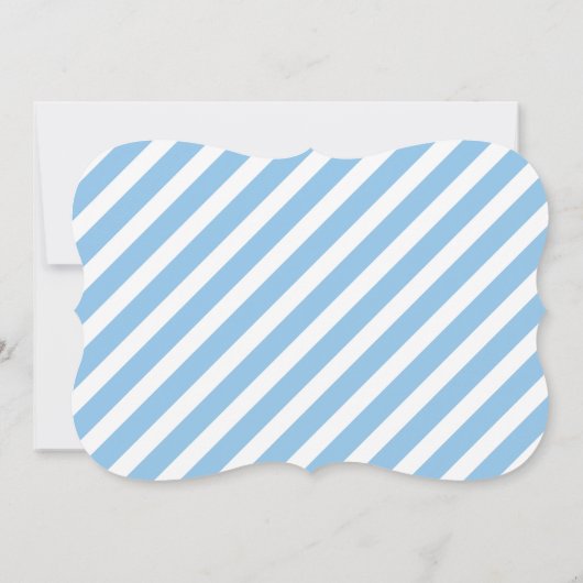 cross-Baby-rijtuig | Blue Boy doop uitnodiging (Achterkant)