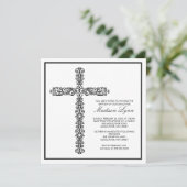 Cross Baptisme Christening Baby Baptisme Indeling Kaart (Staand voorkant)