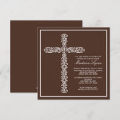 Cross Baptisme Christening Baby Baptisme Indeling Kaart (Voorkant / Achterkant)
