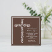 Cross Baptisme Christening Baby Baptisme Indeling Kaart (Staand voorkant)