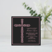 Cross-Baptisme Christening Girl Baptisme Inture Kaart (Staand voorkant)