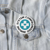 Cross Blue Heart Compromisimmunsysteem Ronde Button 7,6 Cm (In situ)