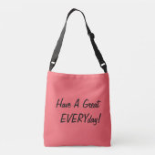 Cross-body tas met rode kleine bloemetjes en gezeg (Achterkant)