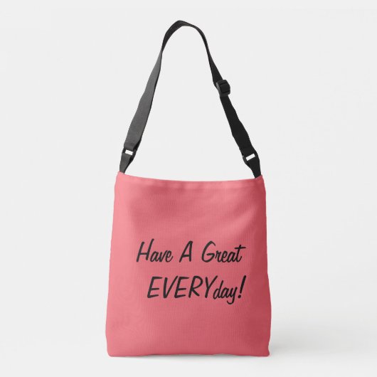 Cross-body tas met rode kleine bloemetjes en gezeg (Achterkant)