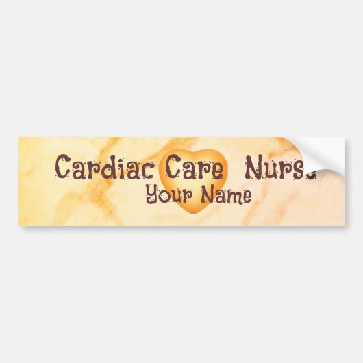 Cross Caduceus Cardiac Care Nurse Bumpersticker (Voorkant)