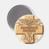 Cross Caduceus Hospice Nurse Magneet (Voorkant / Achterkant)