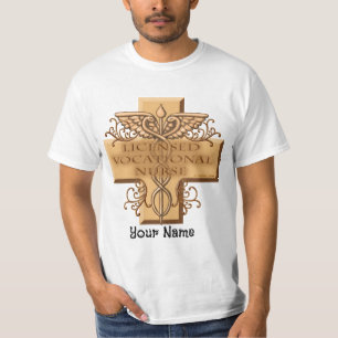 Cross Caduceus LVN Nurse T-shirt