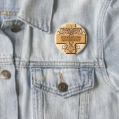 Cross Caduceus Physician Assistant Ronde Button 5,7 Cm (In situ)