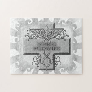 Cross Caduceus Verpleegkundige Verloskundige Legpuzzel