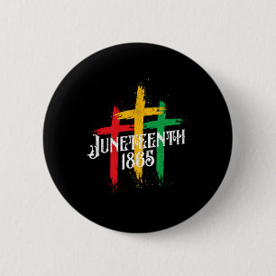 Cross Christelijk Afrikaans Zwart Vrijheidsdag 186 Ronde Button 5,7 Cm